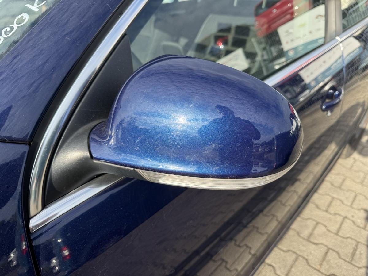 VW Jetta 1K2 original Au&szlig;enspiegel links LD5Q Shadow Blue elektrisch verstellbar Bj.2009